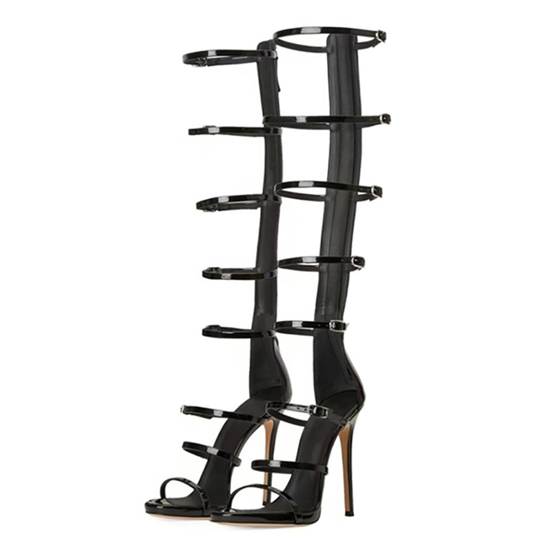 Casual Sandal Leather - รองเท้าบูทผู้หญิงสำหรับฤดูร้อน รุ่นใหม่ 2026 เซ็กซี่ ส้นสูง 10