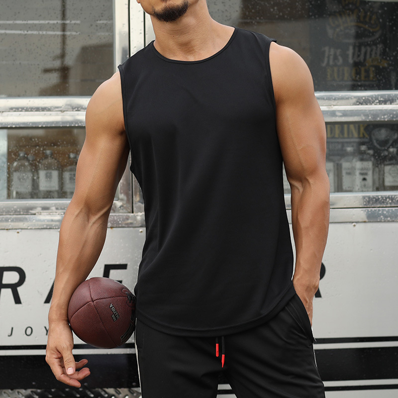 Tank Top Muscle - Men's Gym Tank Top ฟิตเนสแขนกุดวิ่งกีฬาเสื้อยืดชาย Quick-drying