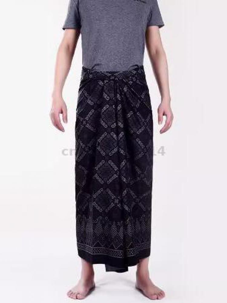 Sarong Men Wrap - ผ้าโสร่งยาวแบบยูนิเซ็กส์ ลายบาติก ลายดอกไม้สไตล์เอเชียตะวันออกเฉียงใต้ เหมาะสำหรับฤดูร้อน ชายหาด วันหยุดสบายๆ