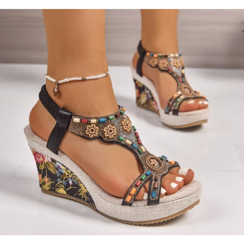 รองเท้าส้นเตารีดแฟชั่นฤดูร้อนส - Casual Sandal Leather บทวิจารณ์และราคา