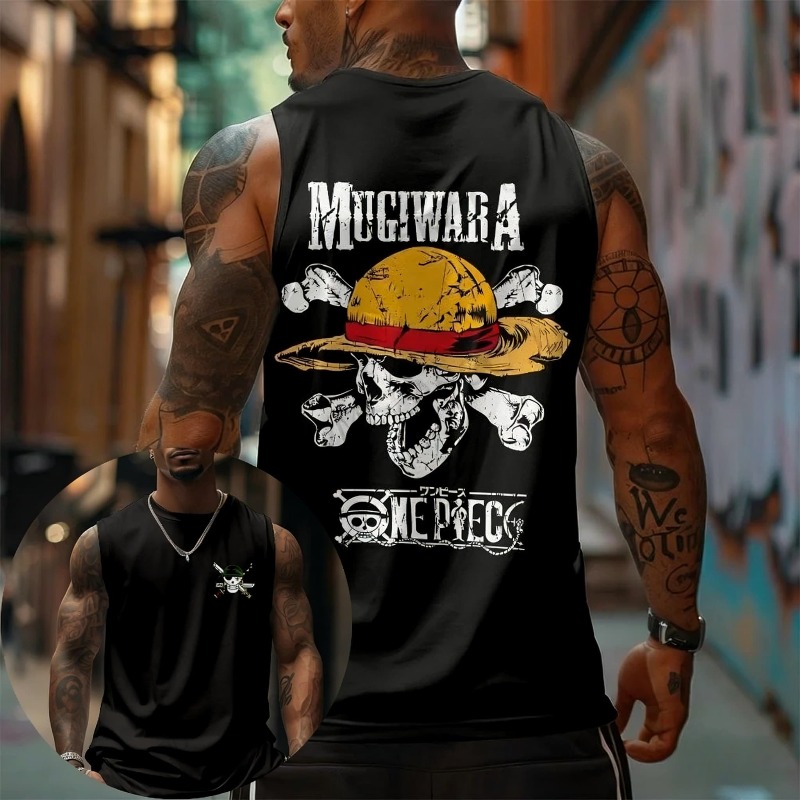 เสื้อกล้ามลายกราฟิกอนิเมะวันพี - Tank Top Muscle บทวิจารณ์และราคา