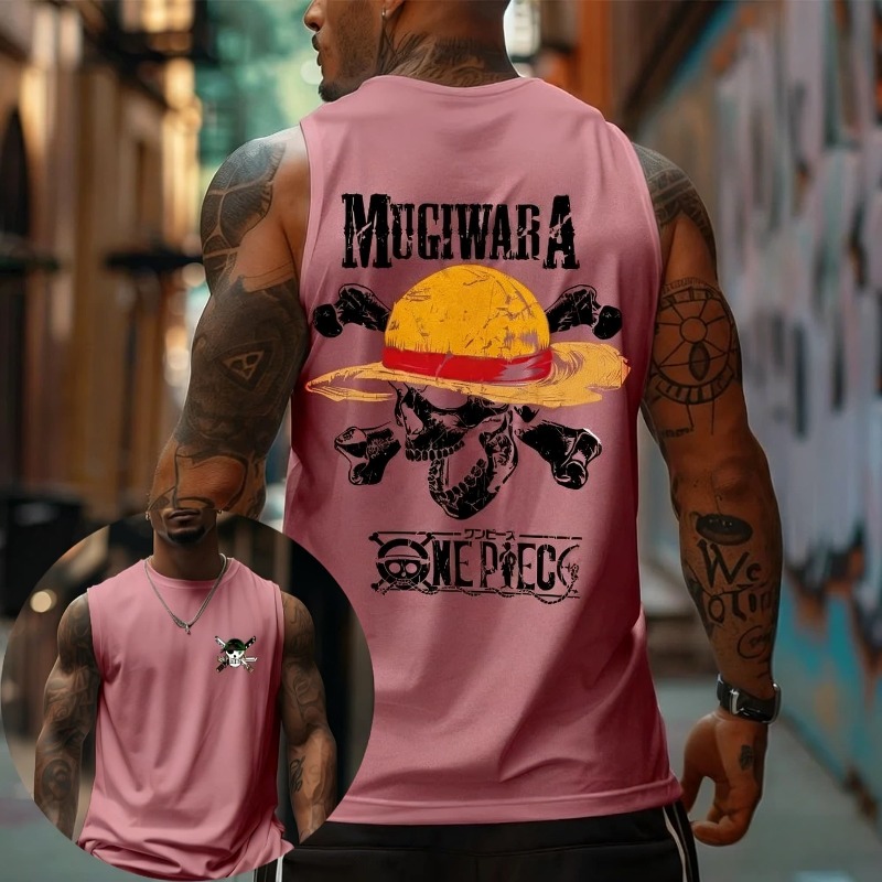 เสื้อกล้ามลายกราฟิกอนิเมะวันพี - Tank Top Muscle บทวิจารณ์และราคา