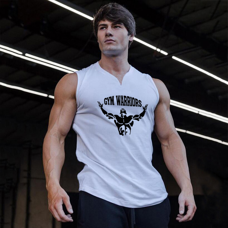 เสื้อยืดแขนกุดผ้าฝ้ายสำหรับผู้ - Tank Top Muscle บทวิจารณ์และราคา