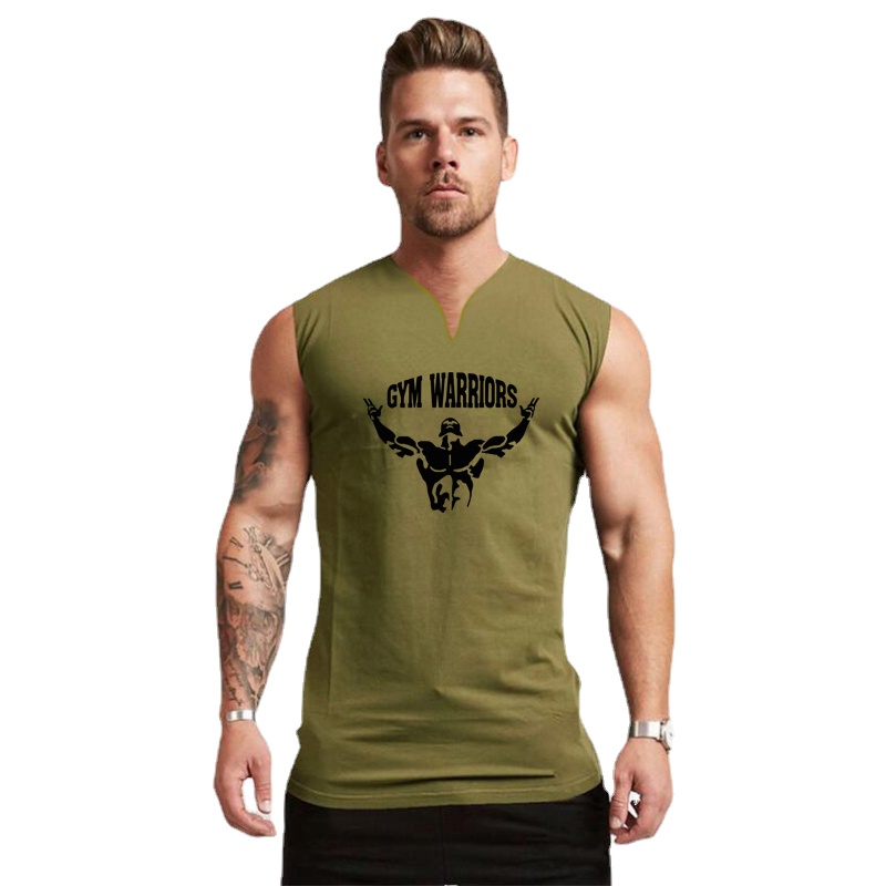 เสื้อยืดแขนกุดผ้าฝ้ายสำหรับผู้ - Tank Top Muscle บทวิจารณ์และราคา