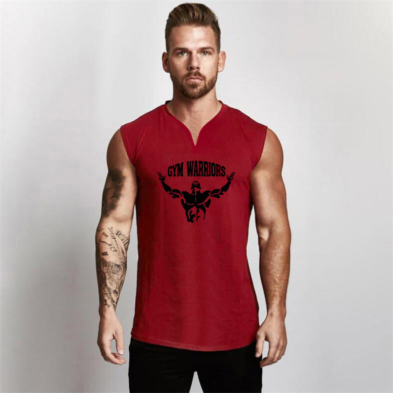 เสื้อยืดแขนกุดผ้าฝ้ายสำหรับผู้ - Tank Top Muscle บทวิจารณ์และราคา